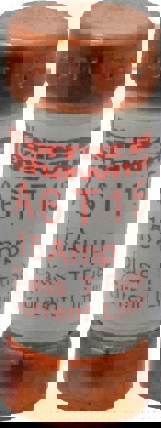 Cylindrical Fast-Acting Fuse: T, 15 A, 14.5 mm Dia